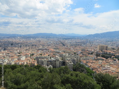 panoramic view on the city of Marseille