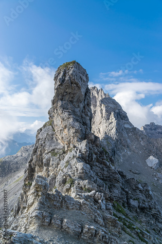 auf dem Weg zum Gipfel des Berges