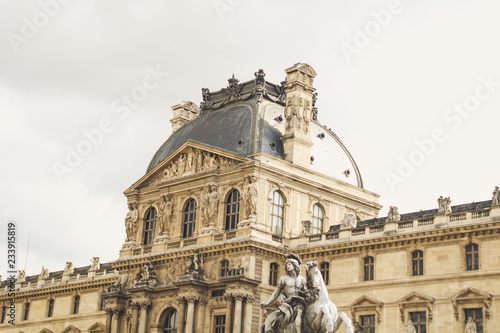 Ancient Parisian Architecture. Houses and churches. Sculptures The beauty of the city. City of love. Trips to places of interest. Louvre