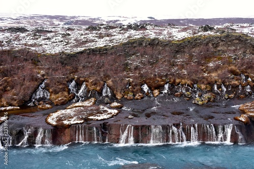 Waterfall in winter