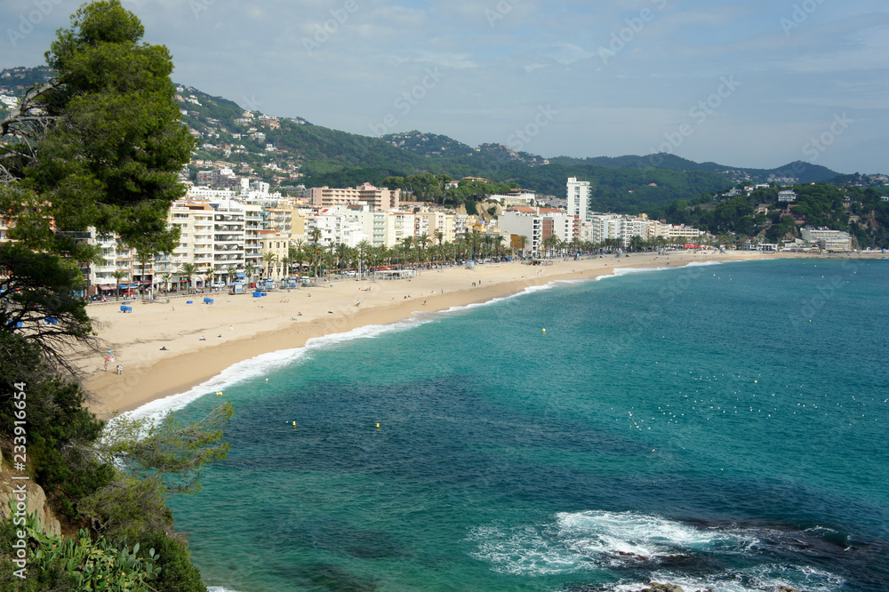 Lloret de Mar is a resort town on the shores of the Mediterranean.Catalonia.Spain.