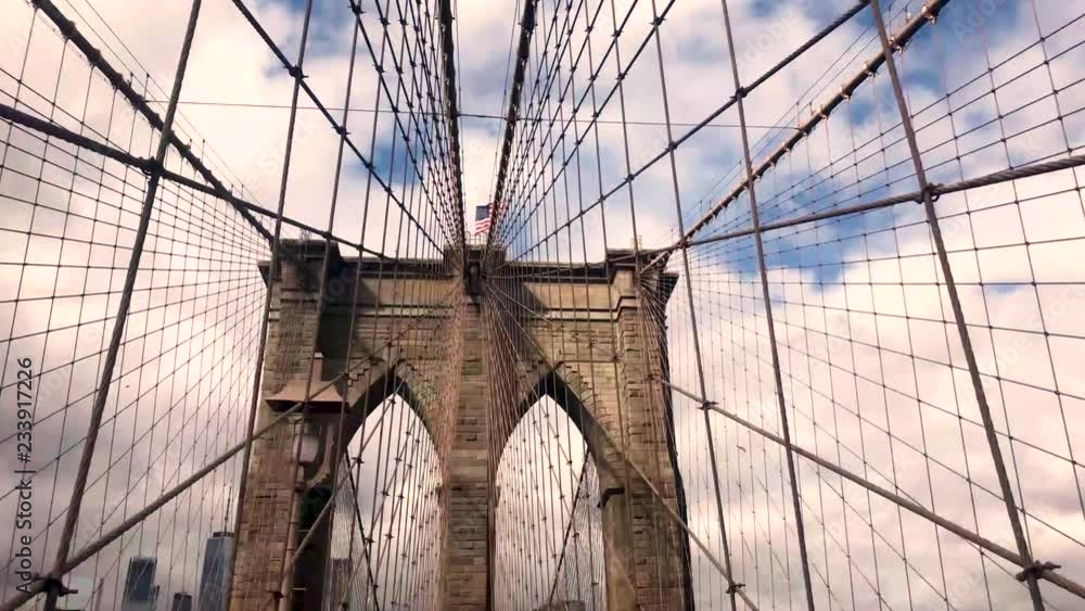 Walking on Brooklyn Bridge