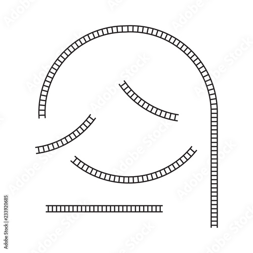 Railway line track. Track and railway background