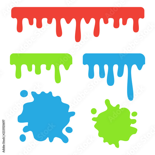 Dripping slime vector. Dripping liquid cartoon snot background