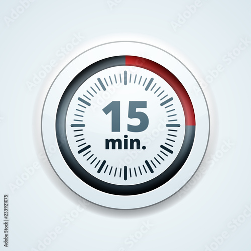 15 Minutes Time button illustration photo