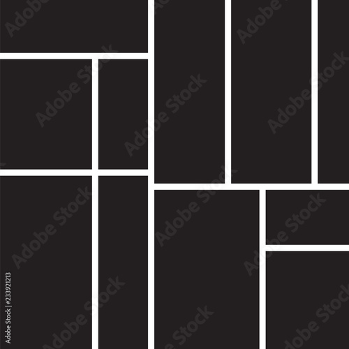 Image collage vector. Picture gallery photo frames album