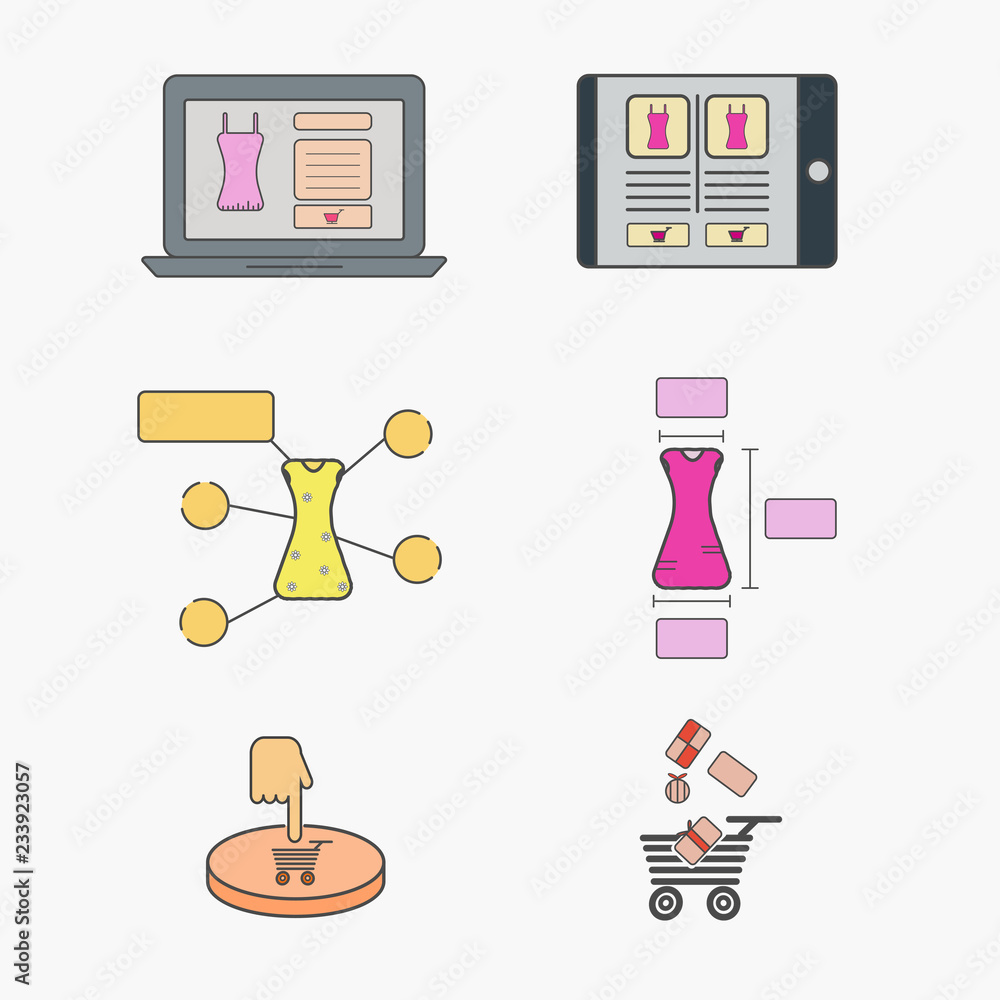 Online Shopping concept icon eps10 Online Shopping concept icon eps10