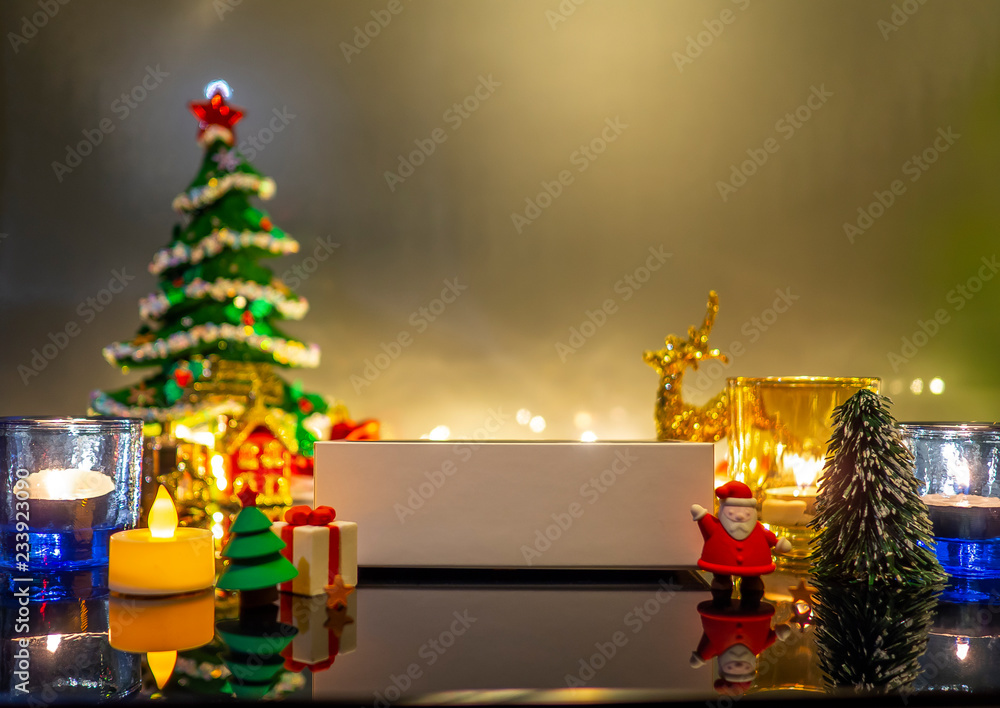 Christmas and New Year holidays background, with giftbox.