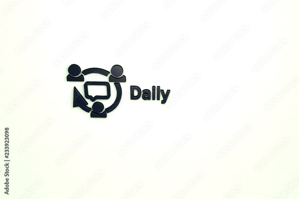Illustration of Daily with dark blue text on light background Illustration of Daily with dark blue text on light background