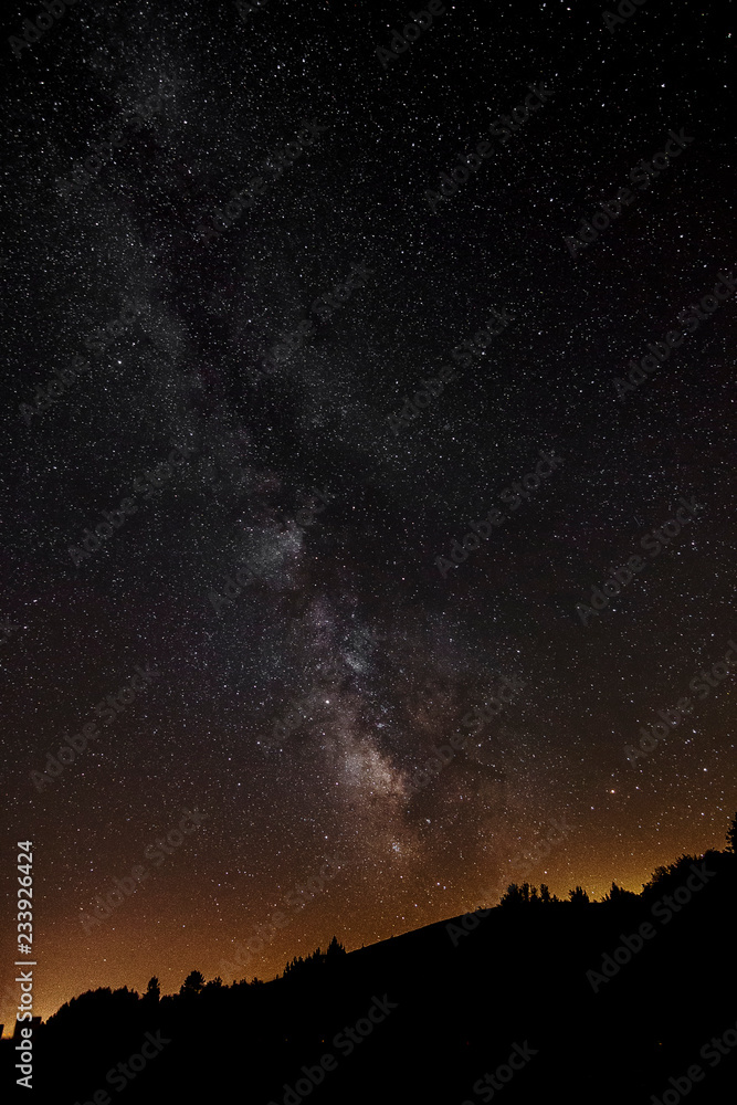 Milky way over the mountains. Milky way over the mountains.