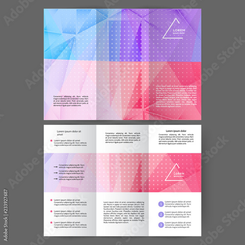 Color tri fold business brochure
