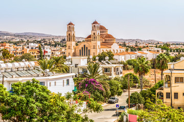 Fotobehang Cyprus Uitzicht op historische stad Paphos  © ais60
