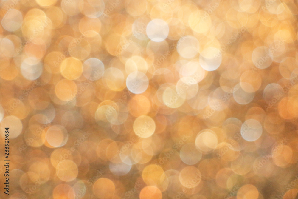 Abstract golden bokeh background