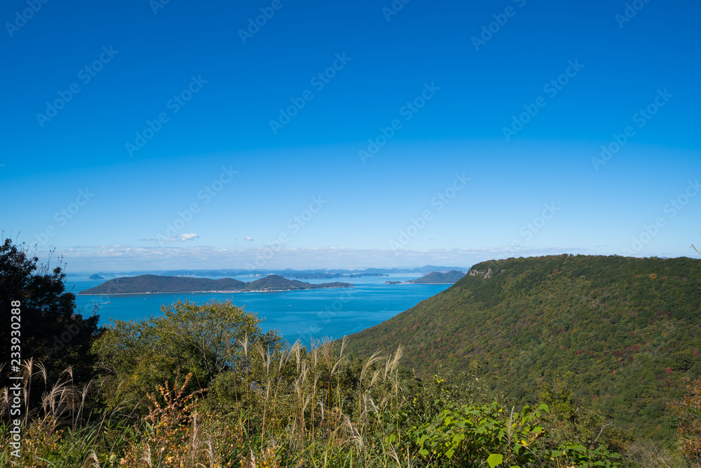 秋の屋島と瀬戸内海 秋の屋島と瀬戸内海