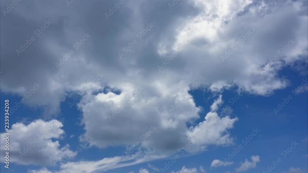 Time lapse of blue sky and white clouds, rolling puffy cloud are moving with white lightnes skies. Time lapse of blue sky and white clouds, rolling puffy cloud are moving with white lightnes skies.