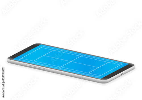 Smart phone tennis court