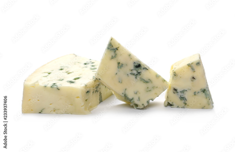 Blue cheese isolated on white background