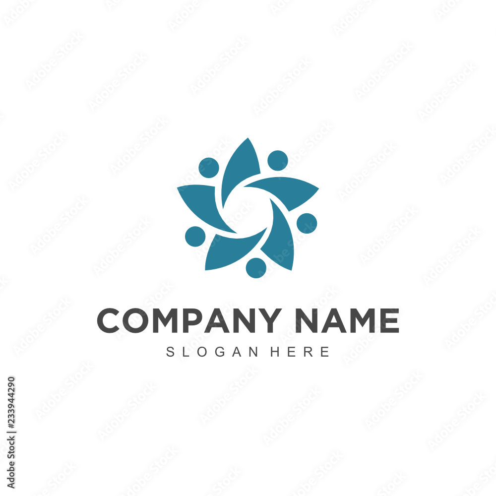 Simple minimalistic modern professional logo design of organic vector EPS illustrator template