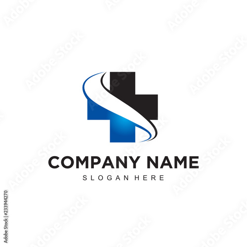 Free Download Simple minimalistic modern professional logo design of medical vector EPS illustrator template - GFXLoad