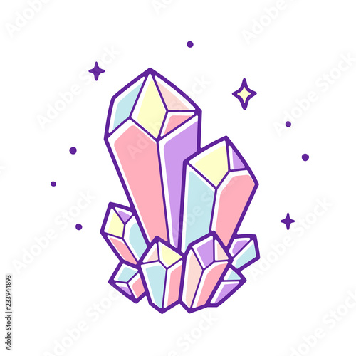 Pastel crystal gems