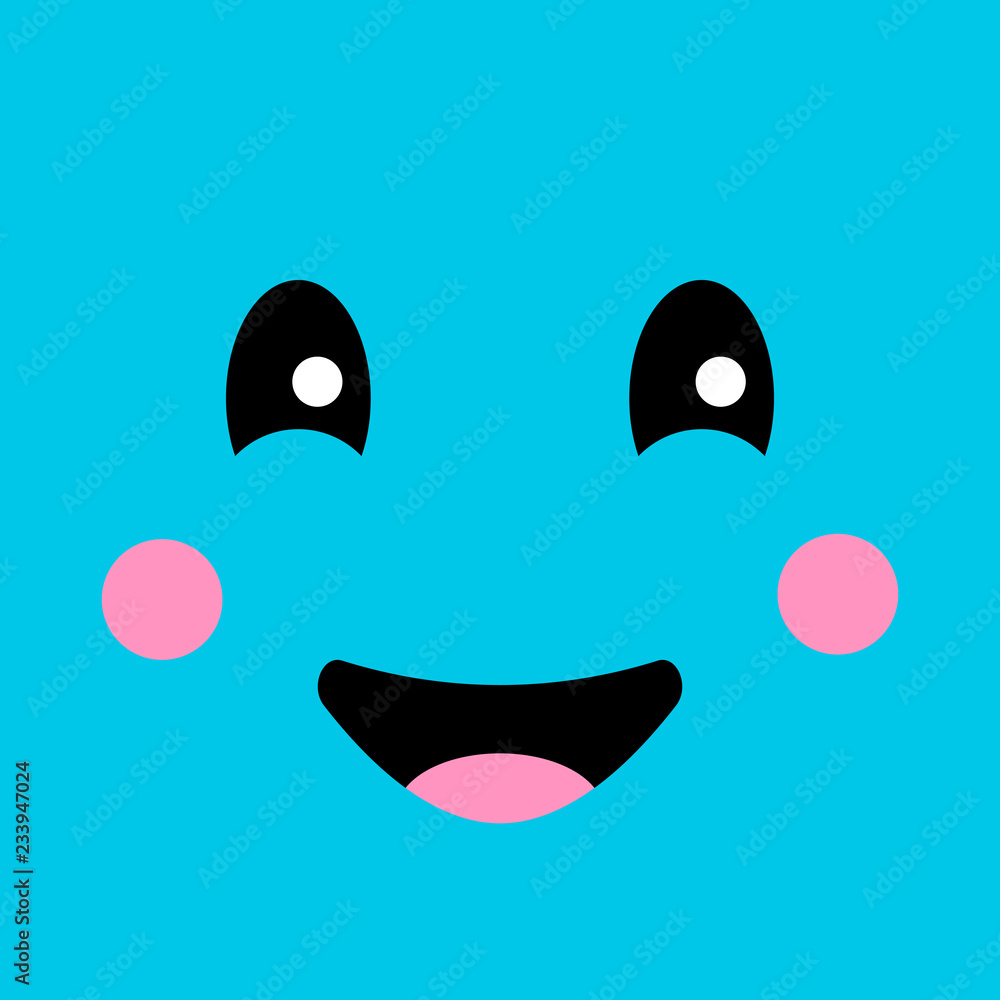 Laughing funny emotion emoji face. Simple emoticons pictograms. Vector illustration EPS 10.