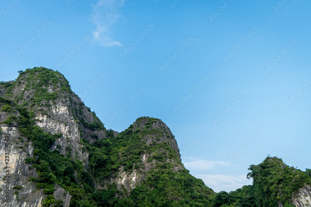 Panoramic view of Ha Long Bay. Located in the north of Vietnam, Ha Long Bay is one of the world's most famous nature heritages