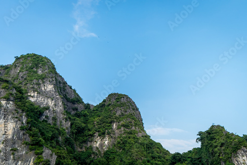 Panoramic view of Ha Long Bay. Located in the north of Vietnam, Ha Long Bay is one of the world's most famous nature heritages