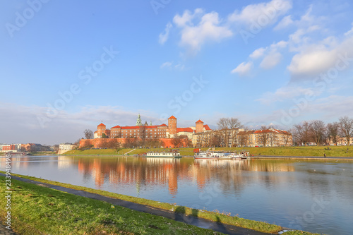 View of the Wawel Castle in Cracow, Poland