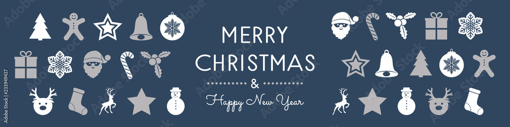 Christmas decoration with wishes and festive elements. Vector. Christmas decoration with wishes and festive elements. Vector.