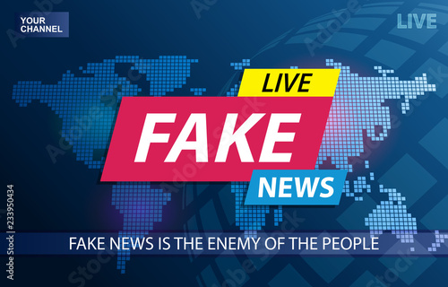 Fake News Live Broadcasting Television Screen Background