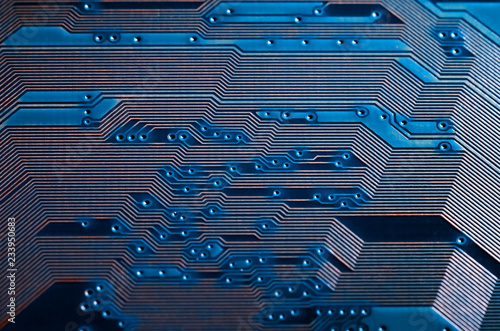 Electronic circuit board close up background texture