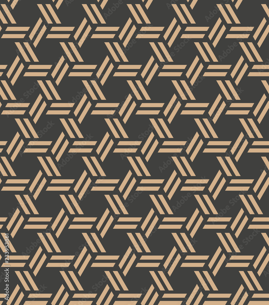 Vector damask seamless retro pattern background spiral polygon cross frame chain line