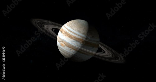 Jupiter planet and her rings in the outer space photo