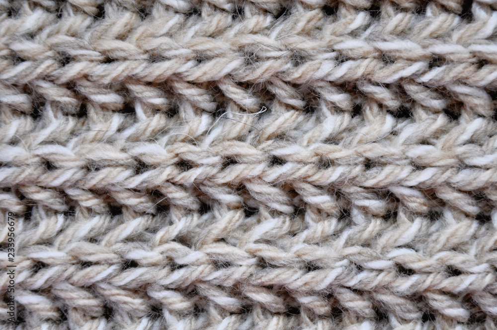 closeup of a knitted texture