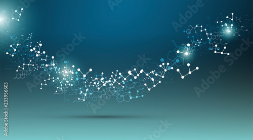 molecole, scienza, sfondo, chimica,