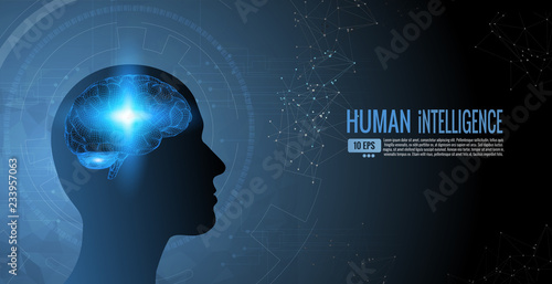 Human intelligence conceptual illustration BG