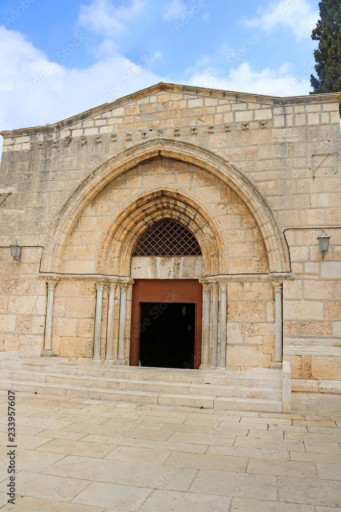 Church of the Sepulchre of Saint Mary, also Tomb of the Virgin Mary, a Christian tomb in the Kidron Valley, at the foot of Mount of Olives, in Jerusalem, Israel