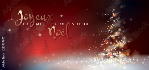 CARTE DE VOEUX ROUGE NUIT