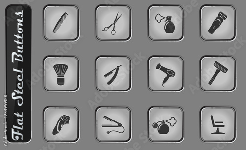 Barbershop simply icons