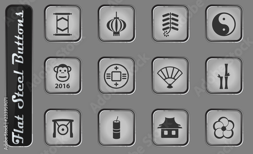 Chinese New Year simply icons