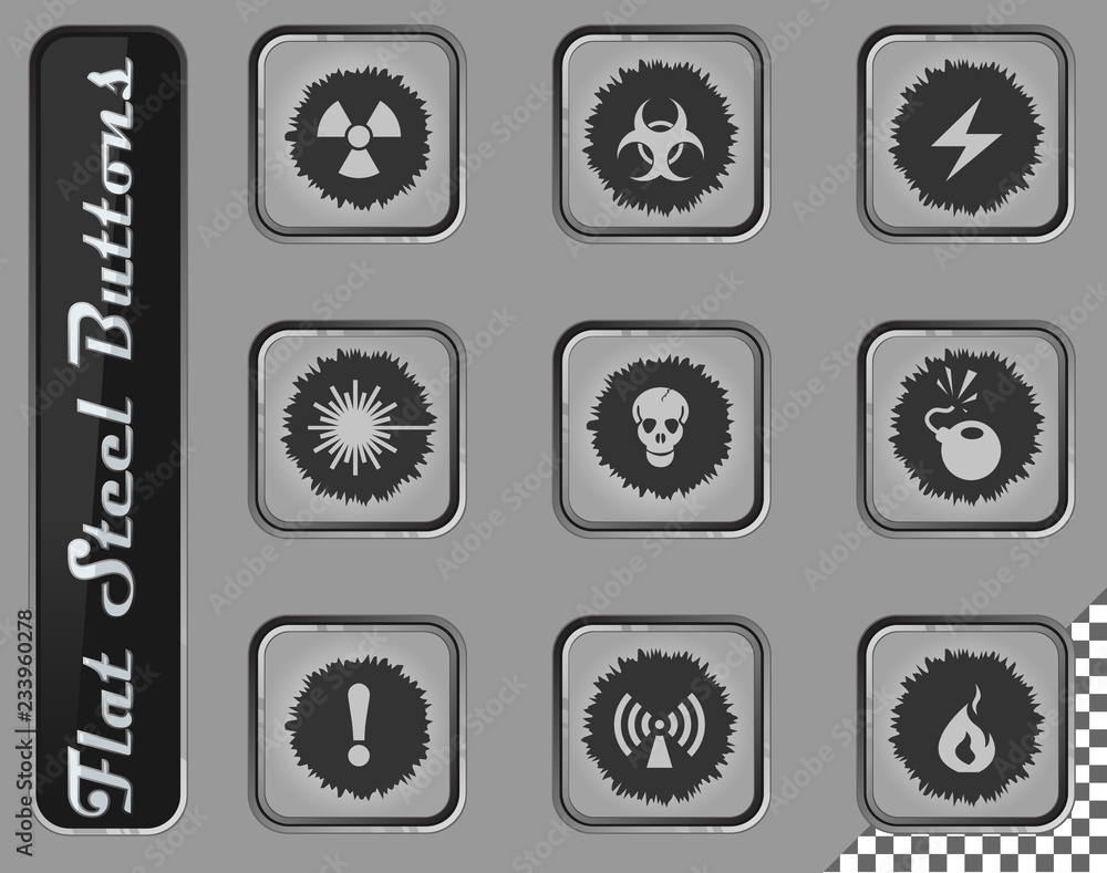 Obraz premium Hazard Sign Icons