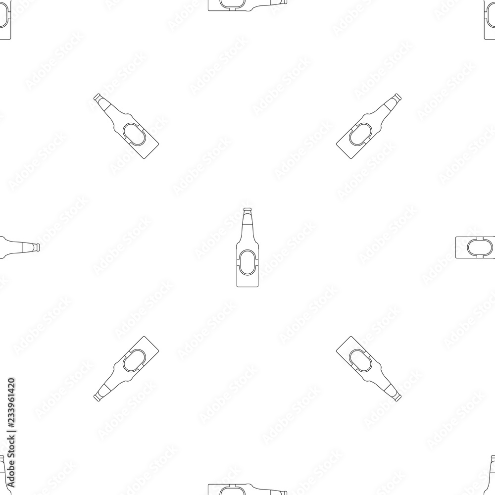 Bottle of beer pattern seamless vector repeat geometric for any web design Bottle of beer pattern seamless vector repeat geometric for any web design