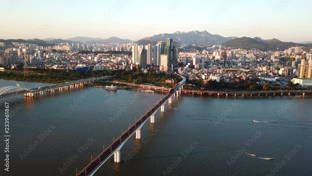 Aerial View of Seoul City Skyline,South Korea Aerial View of Seoul City Skyline,South Korea