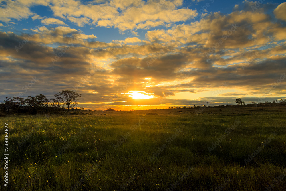 Sun Sunset landscape nature scenery clouds sunrise background wallpaper