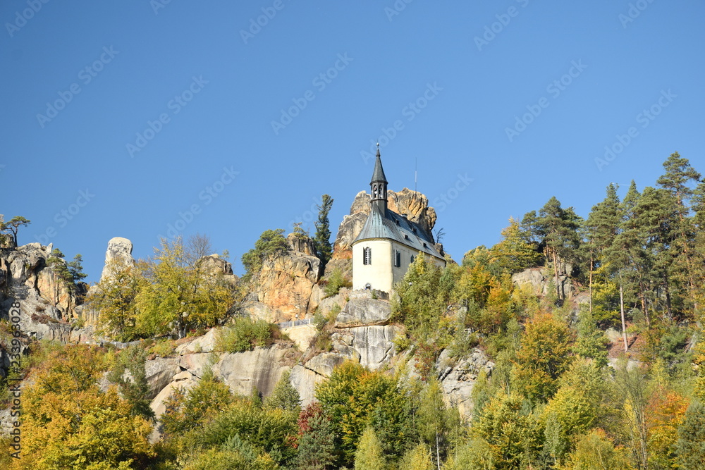 View on Vranov castle ruin (Pantheon), Mala skala, Bohemian paradise, Czech republic View on Vranov castle ruin (Pantheon), Mala skala, Bohemian paradise, Czech republic
