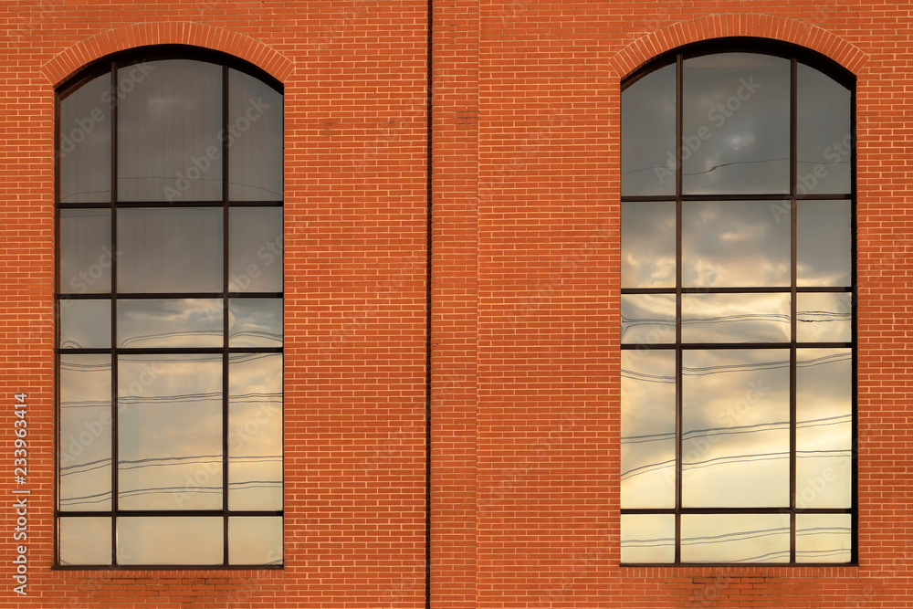 Obraz premium FINESTRE DI PALAZZO CON MATTTONI, PALACE WINDOWS WITH BRICKS