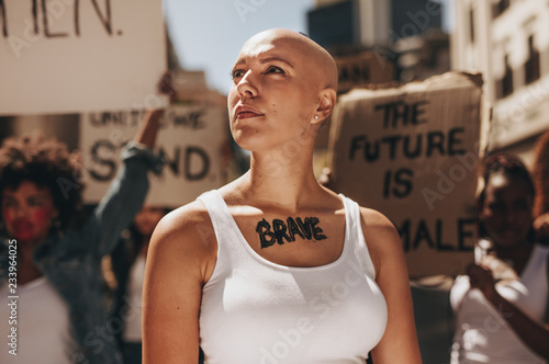Canvastavla Activist demonstrating women bravery