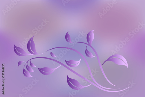 Fototapeta Naklejka Na Ścianę i Meble -  Wedding card with lavender branch floral anniversary card invitation.