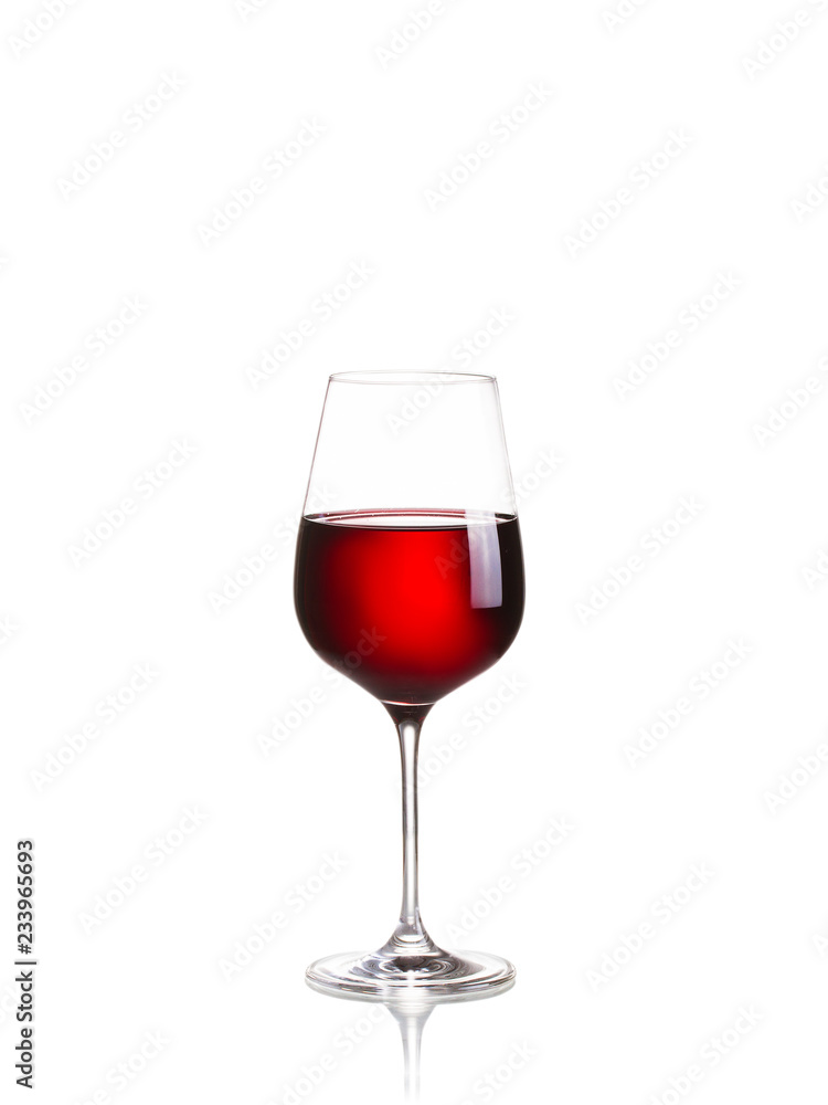 Glass of wine isolated on white background Glass of wine isolated on white background
