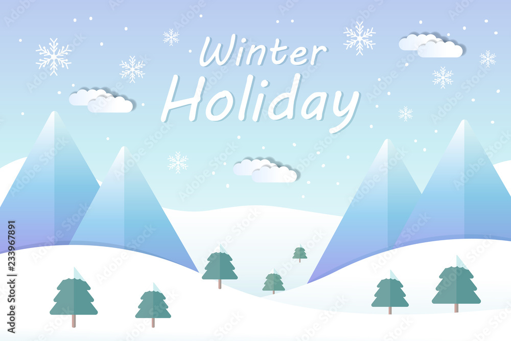 Fototapeta premium Winter holiday landscape